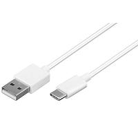 USB-C Type-C USB 3.1 SuperSpeed Data Cable Charger Charging Cable (1 Metre) in White Compatible with Doro Leva E20 - E22 - E30