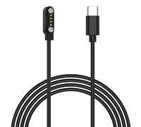 USB C Universal Smart Watch Charger 4 Pin Magnetic, Smartwatch Accessories 4 Pin Magnetic Suction Charger for Smart Watch/Fitness Tracker, Cable Contact Pin Spacing Compatible 7.62mm