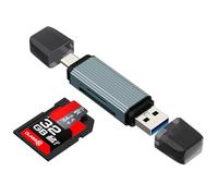 USB C USB to SD Card Reader Adapter(2 in 1)for iPhone 16 15 Digital Camera Micro SD TF Photo Memory Flash Drive Stick External Storage Type C Laptop Macbook PC Android Converter Compatible for Samsung