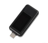 USB-C Voltage Current Power Meter with Digital Display and Timer Protection for Real-Time Monitoring of USB-C Device Charging Status (Black)