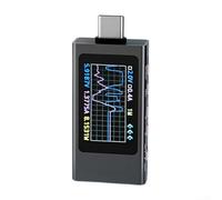 USB-C Voltmeter Ammeter Power Meter 0-40V 0-12A for PD QC Fast Charge Testing Ripple Curve Protocol Auto Test Real-Time Monitoring