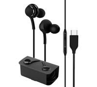 USB C Wired Headphones - In-Ear Earphones With Microphone, Wire-Controlled Audio Buds Bass Stereo Sound | Noise Canceling Waterproof Headset For Mobile Calling Music Control HiFi Sound Output Use