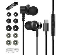 USB-C Wired Headphones Type C in-Ear Magnetic Hands-free Earphone for iPhone15 Pro iPad Samsung S24 S23 S22 Google Pixel Motorola, Noise Isolating Earbud with Microphone HiFi Stereo Durable Headphones