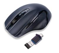 USB C Wireless Mouse, INNOMAX USB-C 2.4G Ergonomic Wireless Mouse with USB 3.0 USB A to USB Adapter, Compatible with 2021 MacBook Pro, 2020 MacBook Pro, iPad Pro and Laptop with USB-C Port…
