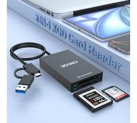 USB C XQD/SD Card Reader for iPhone 15/iPad,2 IN 1 Multi USB/Type C Dual-Slot Memory Card Reader,USB3.0 Reader for Sony G/M Series, Lexar 2933x/1400x USB Mark XQD,SD/SDHC for Apple/Windows/Mac/Android