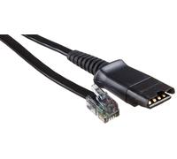 Plantronics QD to RJ9 Bottom Cable Standard Plantronics Cable- QD to RJ9
