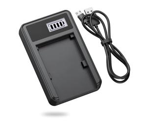 USB Camera Battery Charger for Panasonic Lumix DMC-FX60 Digital Camera - Works with any USB wall | Car charger or External Battery Pack - Smart Display for Accurate Battery Charge Status