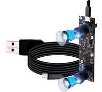 USB Camera Dual Lens 1080P 3D Stereo VR HD Camera,USB2.0 Video Webcam Module for Android,Linux,Windows,2 MP Web USB Security Camera for People Counting System,Stereoscopic Computer Vision Application