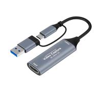 USB Capture Card - External Audio Video Recorder for Streaming | High Definition Interface Device with Plug and Play Support for Laptop Camera Phone Game Console PC TV and VCR Recording