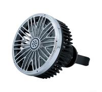 USB Car Air Vent Fan with Colorful LED Lights, 3-Speed Adjustable Low Noise Cooler for Interior Airflow, Portable ABS Clip-On Design Powered by USB for Cars and Trucks, Pink/Yellow/Green/Black(black)