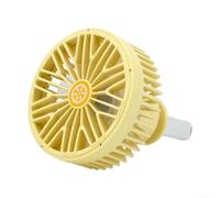 USB Car Air Vent Fan with Colorful LED Lights, 3-Speed Adjustable Low Noise Cooler for Interior Airflow, Portable ABS Clip-On Design Powered by USB for Cars and Trucks, Pink/Yellow/Green/Black(yellow)