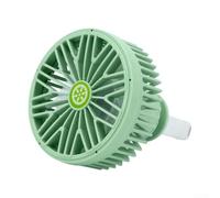USB Car Air Vent Fan with Colorful LED Lights, 3-Speed Adjustable Low Noise Cooler for Interior Airflow, Portable ABS Clip-On Design Powered by USB for Cars and Trucks, Pink/Yellow/Green/Black(green)
