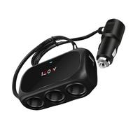 USB Car Charger, Car Phone Charger, Fast Car Charger, 3 Way 12V 24V Portable Port Portable Cap Automatic Accessories for Tablet and Boat Vehicle for Truck Pad