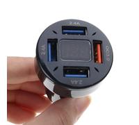 USB Car Charging Adapter 66W 4 Port Fast Automobile Charging Adapter 4.8A/Quick 3.0+2.4A/66W+3.1A USB Fast