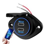 USB Car Charging SOCKE - USB 12V/24V 2 Ports Bus Bus Quick Charge SOCKE | Waterproof Automotive Electronics with LED Light for Vehicle Recorder, Mobile Phones