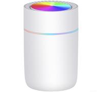 USB Car Humidifier 350ml With Sound Wave Technology For Fine Mist, Two Spray Modes, And LED Lighting For Comfortable Use (K15 - White)