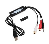 USB Card, Professional Left and Right Channel Stereo Sound Device with Audacity Editing Software, Compact Sound Card for CD Record Tape