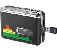 USB Cassette Player Tape to MP3 Converter, Portable Audio Music Player Walkman Cassette to MP3 Converter with Headphones, No PC Required