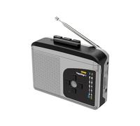 USB Cassette Player with Sound Quality Tape-to-MP3 Converter for On-the-Go Listening Black Gray