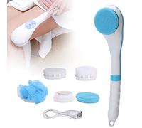 USB Charge Electric Body Bath Brush, 6 Gears Adjustable Bath Body Brush Set Shower Brush Back Scrubber Multi-function Long Handle Massage,Long Handle For Body Scrubbers For Use In Shower (blue)