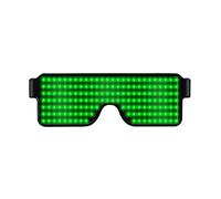 USB Chargeable LED Light Glasses Fashionable Luminous Smart Eyeglasses with 8 Lighting Patterns 164 Beads for Bar Club KTV Party Daily Decoration