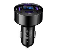 USB Charger Block Car Adapter - Car Usb Charger | Ciga-rette Adapter - Fast Charging, 4 Ports, Multi-functional, 12-24V Universal, Perfect Addition To Any Ride