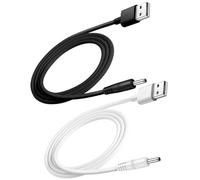 Usb Charger Cable for Fairywill 2pcs Universal Usb to 3.5x1.35mm Dc 5V 1A Jack Charging Cable Cord Power Replacement for Fairywill Bitvae Seago 7AM2M Electric Toothbrush, 1m