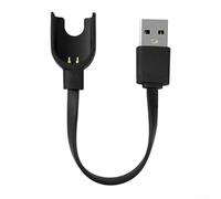 USB Charger Cable For Xiaomi Band 3, 15Cm Replacement Charging Cord With Metal Interface, Flexible Desktop Adapter, Black(-M3 line is 13cm long)