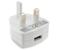 USB Charger for Mobile Phone or Tablet 5V 2.1Amp UK Mains Plug White