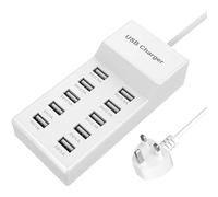 USB Charger Station, 10 Port USB Charger Hub 40W Multiple Charging Station Compatible with iPhone 12/13/14/15/16/Samsung S22/S23/S24/Z Flod/Z Flip/Xiaomi/Oppo/OnePlus.