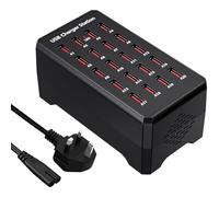 USB Charger Station, 20 Ports 100W/20A Desktop USB Charging Station, Multi-Function USB Charger, USB Charging Hub Suitable for Samsung/iPhone/iPad/Google Pixel/Tables and Other Electronics
