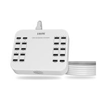 USB Charger Station 20 Ports, 180W Desktop Multi Port Charging Hub,20 Ports USB Charger for Multi Devices Compatible with iPhone/Huawei/LG/Google Pixel/Tablet/Other Devices