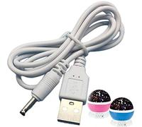 USB Charging Cable for Constellation Night Light,Baby Kids Lamp,Moon Star Sky Projector Rotating Cosmos USB to DC 3.5 Cable