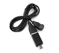 USB Charging Cable with USB-C Adapter for Garmin Golf GPS Smart Watches | Compatible with: Garmin Approach G12 S10 S12 S40 S42 S60 S62 S70 X10, Black