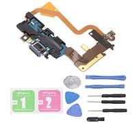 USB Charging Dock Port Connector Flex Cable PCB Board Replacement for G7 ThinQ European Version, Precision - Fit Charging Port Assembly with Tail Plug Cable, Press Plates and