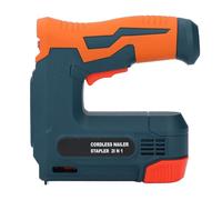 USB Charging Electric Nail Gun, 2000mAh Lithium Ion Battery Powered Stapler, Portable Cordless Brad Nailer with 100 Staple Capacity, Electric Staple Gun for Carpentry, Woodworking
