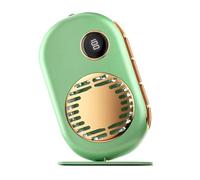 USB Charging Handheld Small Fan Silent Operation,Digital Display Ideal for Desktop & Sports