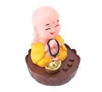 USB Charging Happy Buddha Statue, Adjustable Volume, Various Decorating Scenarios, Recite Scriptures for Blessings (Yellow)