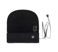 USB Charging Heat and Keep Warm HairGrowth Cap for Men & Women USB Charging Heating & Three Speed Control Controller Autumn and Winter Heated Warm Knit Cap HeadacheRelief Black