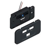 USB Charging Port,72W Black RV USB Ports Wall Mount | Car Socket Charger Adapter, Outlet Adapter Replacement for Buses, RVs, Trucks, Cars, ATVs