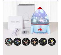 USB Charging/Remote Control Starry Sky Projection Light Small Rocket Projector LED Night Lighting Lamp with Music Player