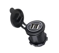 USB Charging Socket 12V-24V Power Outlet 2.1A Car USB Port with Double Outlet Cap Ring