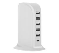 USB Charging Station,5-Port Charging Hub with Extension Cord Multi Charger Block for Phones Tablets Laptop
