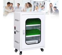 USB Charging Station with Storage Cart for Office and Classroom Mobile Device Management