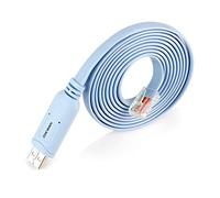 USB Cisco Console Cable, USB to RJ45 Console Cable Compatible with Routers/Switch/Windows 7, 8,10 (12ft)