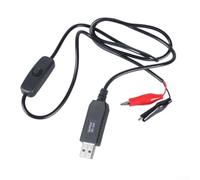USB Clip On Power Cable 1M with Switch for Electronics Repair - for versatile 5V 9V 12V Connector Wire(Voltage 12V)
