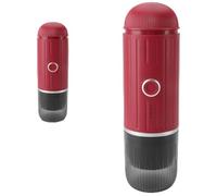 USB Coffee Maker, Car Coffee Maker USB Rechargeable Portable Self Heating Automatic Extraction Mini Coffee Maker for Travel, Camping, Hiking, Backpacking, Fishing (Red)