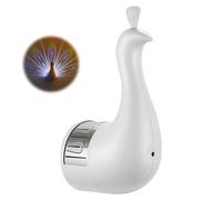 USB Colorful Changing Peacock Wall Light, Peacock Lamp with Remote Control, Peacock Night Light, Peacock Decorative Lighting, Peacock Atmosphere Light for Home Bedroom (White)