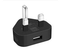 USB Compact Universal UK Mains Charger 1000 mAh CE Approved Adapter Compatible with Mobile Phones iPhone 5 6 7 8 X iPod/Samsung Galaxy S2 3.4 S5 S6 S7 S8 S9/Smart phones/Media devices (Black)