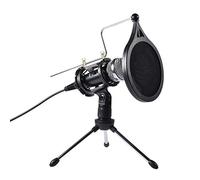 USB Computer Microphone Phone Condenser Mic With Acoustic Filter Stand Holder For Broadcast Podcasting Online Chatting